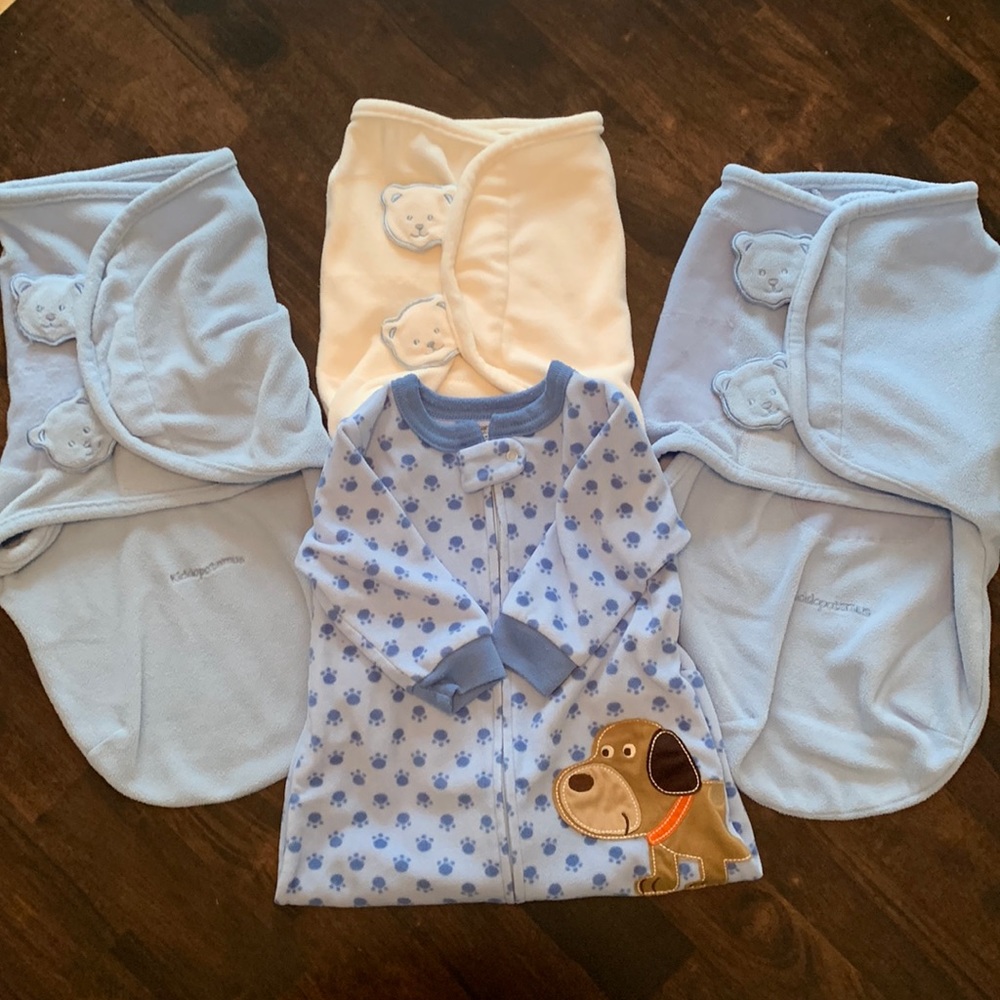 KIDDOPOTAMUS + CARTERS Fleece Sleep Sacks SET OF 4